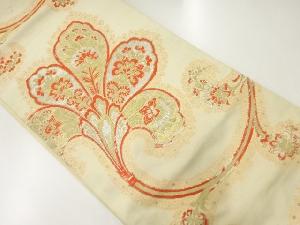 アンティーク　川島織物製　唐花模様織出し袋帯（材料）